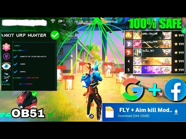 ANKIT URF HUNTER FF Injector Safe