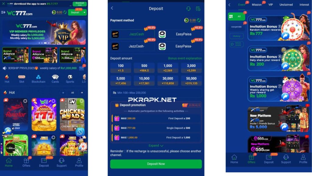 Key Features of WC777 Game